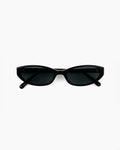 Premium Acetate Slim Remi Black sunglasses by ENNA, front closed view