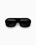 Premium Acetate oversized aviator Gemma Black sunglasses by ENNA, front closed view