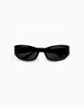 Premium Acetate Sporty Bronte Black sunglasses by ENNA, front closed view